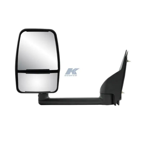 Exterior Mirror OEM Replacement; Single; Dual Lens; Black; With PTM Housing; Manual; Foldaway; Without Heated Mirrors;