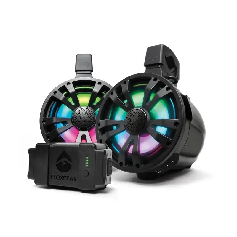 Extrmtower 2 Pk 8 Spkr 1 Amp Spkr + Btry 1 Non Amp Blk - ECOXGEAR
