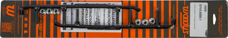 Black metal roof rack crossbars with mounting hardware for EYV3-6590 Carbide Runners Yamaha