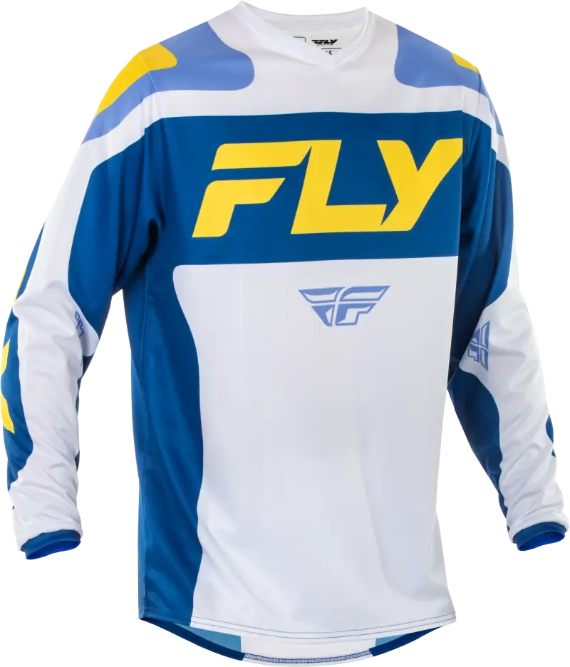 F 16 Jersey White/Dark Blue/Yellow Lg