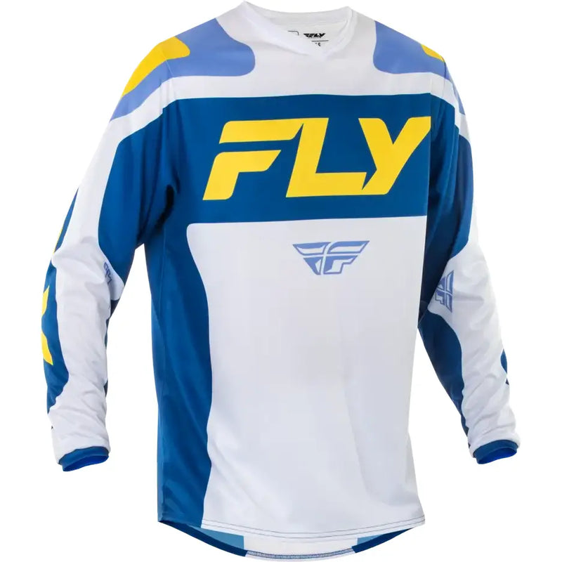F 16 Jersey White/Dark Blue/Yellow Sm