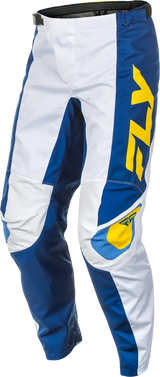 F 16 Pants Ca/Ny White/Dark Blue/Yellow Sz 28 - FLY RACING