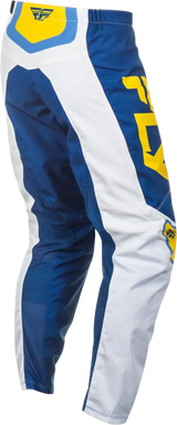 F 16 Pants Ca/Ny White/Dark Blue/Yellow Sz 28 - FLY RACING