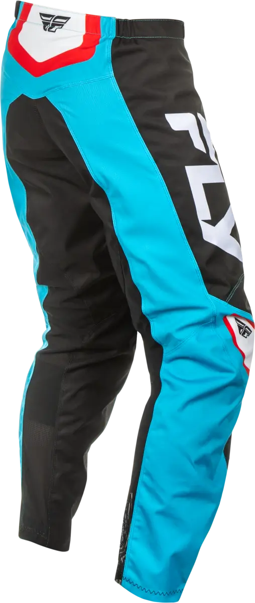 Black and blue motocross pants F 16 Cyan/Black/White for rv parts accessories or truck gear