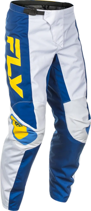 F 16 Pants White/Dark Blue/Yellow Sz 30