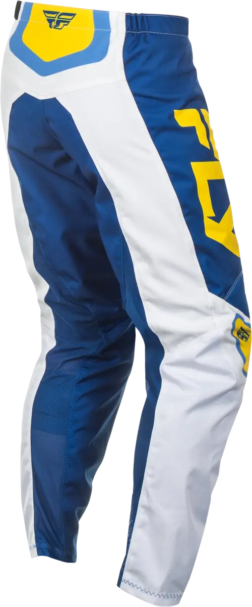 F 16 Pants White/Dark Blue/Yellow Sz 38