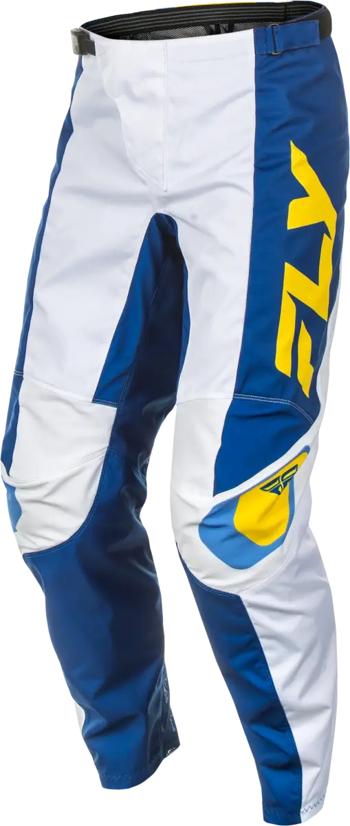F 16 Pants White/Dark Blue/Yellow Sz 46