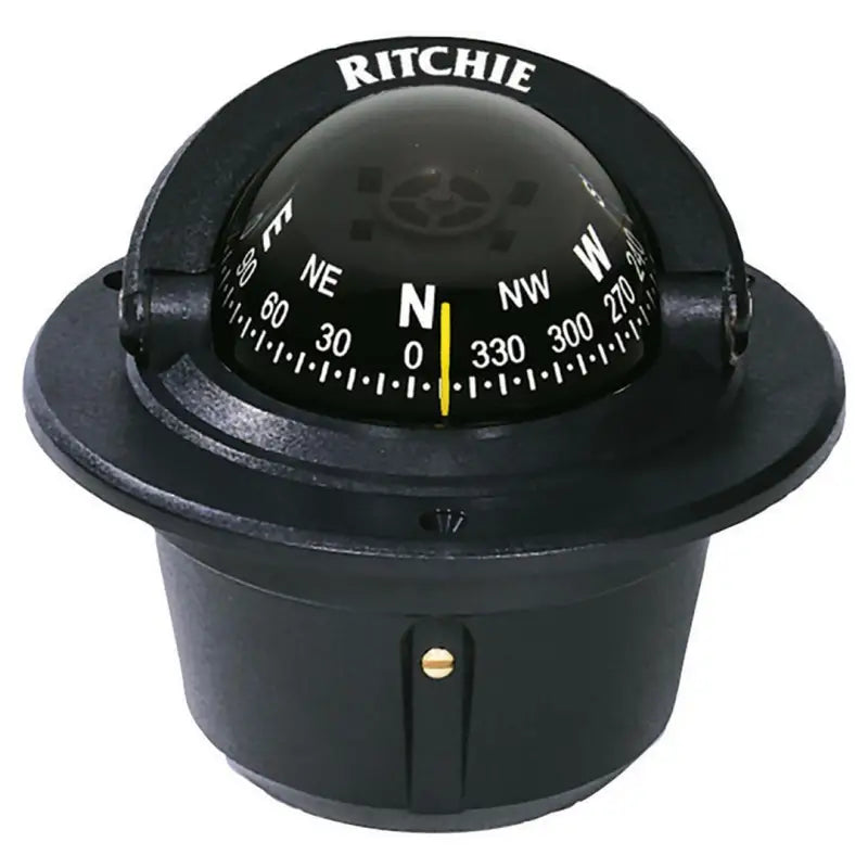 F-50 Ritchie Navi Compass Flush Mount 2.75" Dial Black, Accurate and Durable Marine Navigation Tool