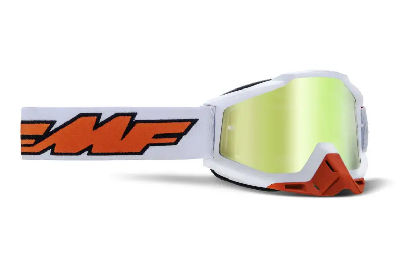 F-50037-00004 FMF VISION Powerbomb Goggle Rocket White True Gold Lens