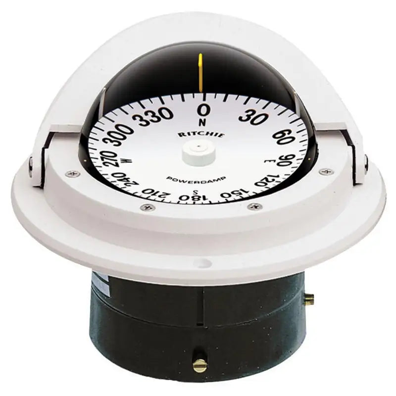 F-82W Ritchie Navi Compass Flush Mnt 3’ Dial White