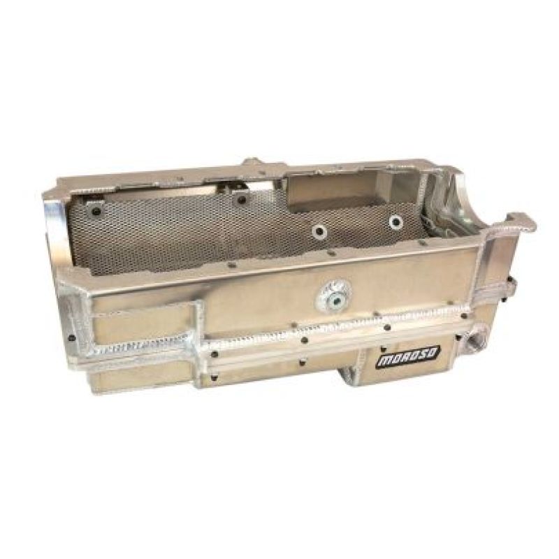 Moroso 20379 Moroso Donovan 500 & 700 BBC 2-Piece -16AN Ext Wet Sump Aluminum Oil Pan w/Double Power Kick Out