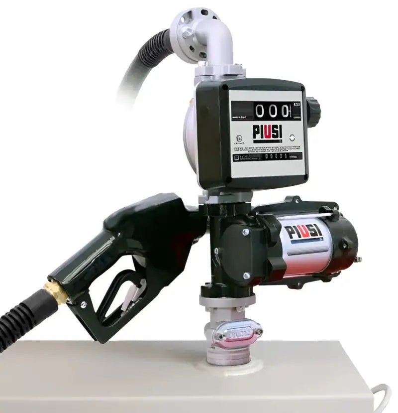 Portable Piusi Ex50 fuel pump with flow meter and dispensing nozzle F0037251D