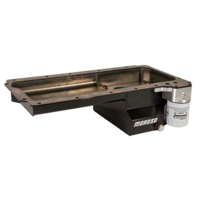Moroso 20142 Moroso GM LS Swap/Early F-Body (w/Rear Sump & Spin-On Oil Filter Adapter) Wet Sump 6in Steel Oil Pan