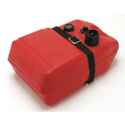 Red gas tank secured by F05352 Immi Gas Tank Tie-Down 1.5' X 6', ideal for RV, Automotive, Powersports, off-road, marine, exterior, truck accessories, interior, truck bed, RV parts, AVADA - Best Sellers, Must Haves