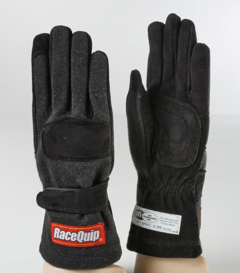 RACEQUIP 355006 2-LYR SFI-5 GLOVE XLG BLA