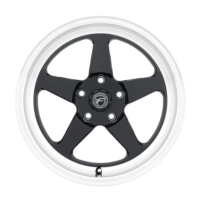 Forgestar F09170022P45 F09170022P45 Forgestar F091 17X10 D5 Drag 5X120 ET45 BS7.3 Gloss Black w/ Machine Lip 78.1