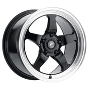 Forgestar F09170022P45 F09170022P45 Forgestar F091 17X10 D5 Drag 5X120 ET45 BS7.3 Gloss Black w/ Machine Lip 78.1