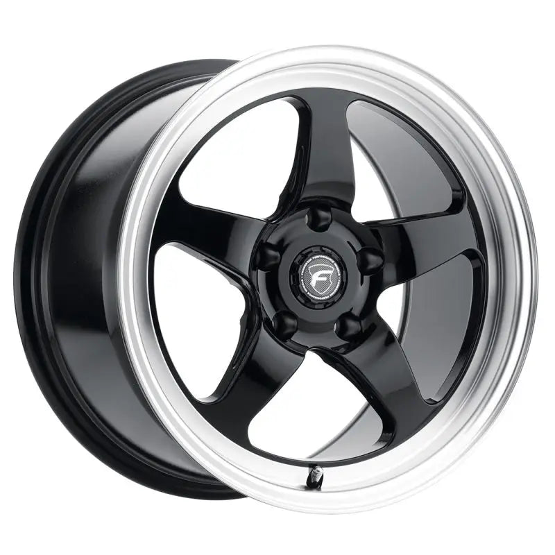 Forgestar F09170022P45 F09170022P45 Forgestar F091 17X10 D5 Drag 5X120 ET45 BS7.3 Gloss Black w/ Machine Lip 78.1