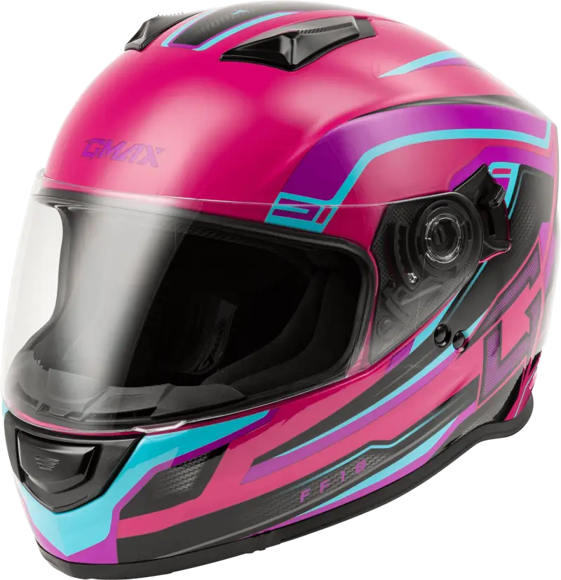 F11811393 Gmax Ff-18 Drift Helmet Pink/Blue/Black Xs - RV and Auto Parts