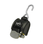 Stainless Steel Retractable Transom Ratchet Tie-down with Hook for secure cargo use
