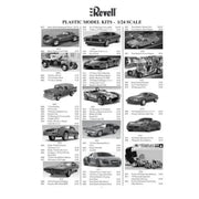 A catalog page of Revell plastic model kits in 1/24 scale featuring various cars and trucks.