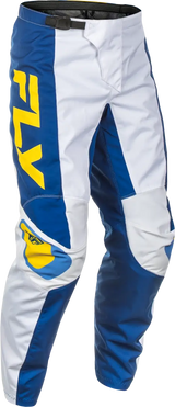 F 16 Pants Ca/Ny White/Dark Blue/Yellow Sz 38 - FLY RACING