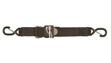 Black tie-down strap with hooks for F17636 Immi Pro Series Kwik-Lok Gunwale 2x1