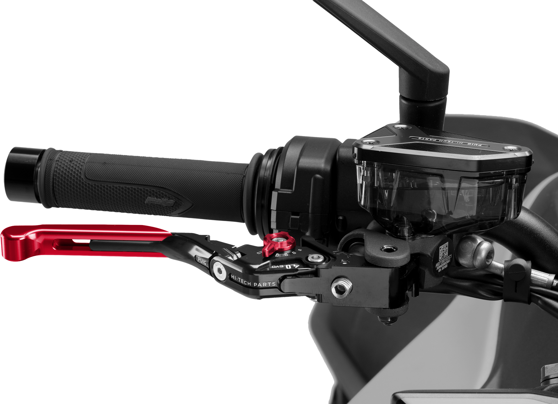 Puig Folding Brake Lever 414RNR - Red 4.0 Fold Extend