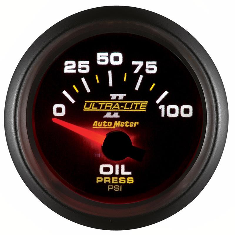 AutoMeter 4927 Autometer Ultra-Lite II 52mm 0-100 PSI Electrical Oil Pressure Gauge - 4927