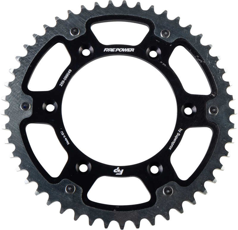 FPH-990-49-BLK Fire Power Rear Sprocket Hybrid 49T Blk/Sil