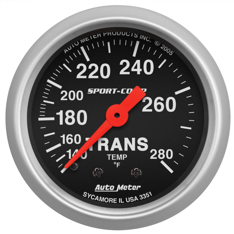 AutoMeter 3351 Autometer Sport Comp 140-280F Trans Temp Gauge - 3351