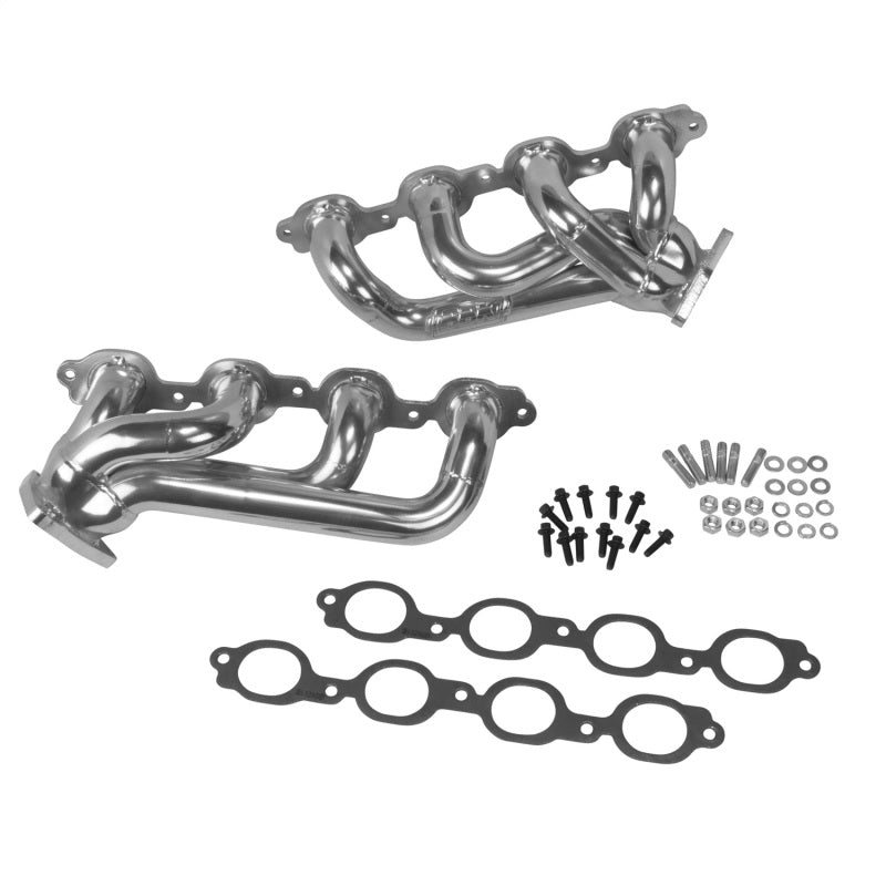 BBK 40470 BBK 14-20 GM Truck 5.3/6.2 1 3/4in Shorty Tuned Length Headers - Polished Silver Ceramic