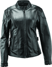 River Road Race Leather Jacket Black Womens - XL - 094366