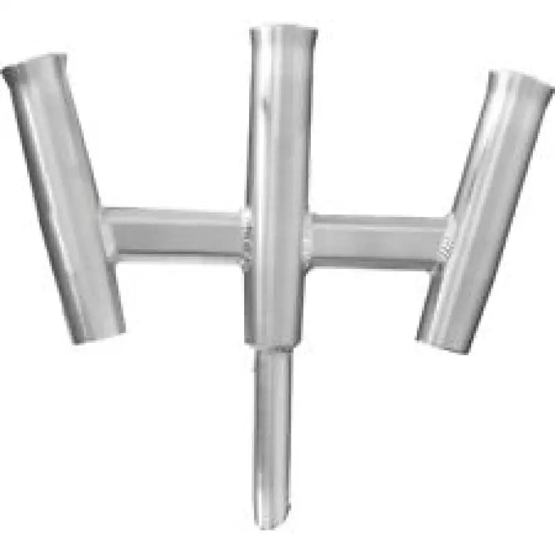 Triple fishing rod holder in brushed aluminum by Taco Metals Kiterod holder series