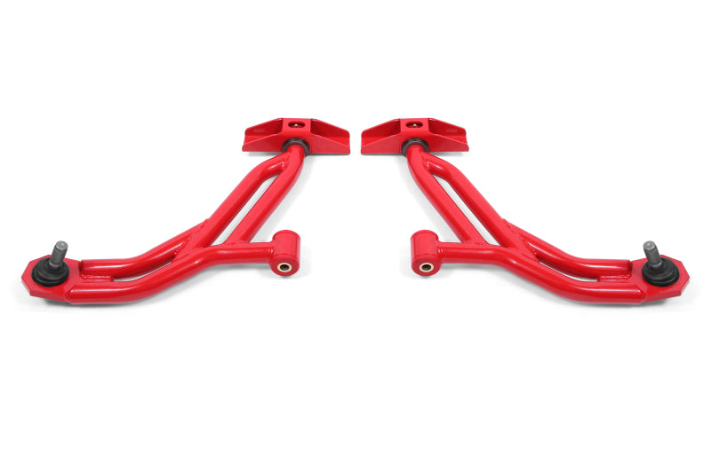 BMR Suspension AA754R BMR 10-14 Ford Mustang / Shelby GT500 Non-Adj. Lower A-Arms (Poly/Delrin) - Red
