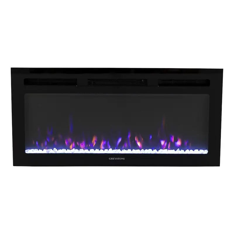F36-18A Furrion Greystone 36’ Black Steel Fireplace - Insert