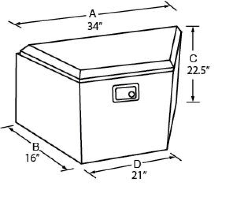 Tradesman 76134T Tradesman Aluminum Trailer Tongue Storage Box (21in.) - Black - 76134T