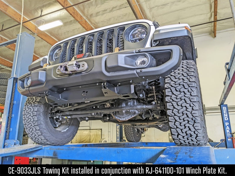 RockJock CE-9033JLS RockJock JL/JT Tow Bar Mounting Kit Steel Bumper