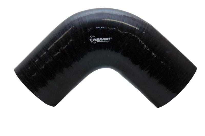 Vibrant 2747 Vibrant 4 Ply Reinforced Silicone Elbow Connector - 3.25in I.D. - 90 deg. Elbow (BLACK)