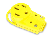 Yellow electrical plug Furrion LLC F52FMP-RY 250V connector for RV applications