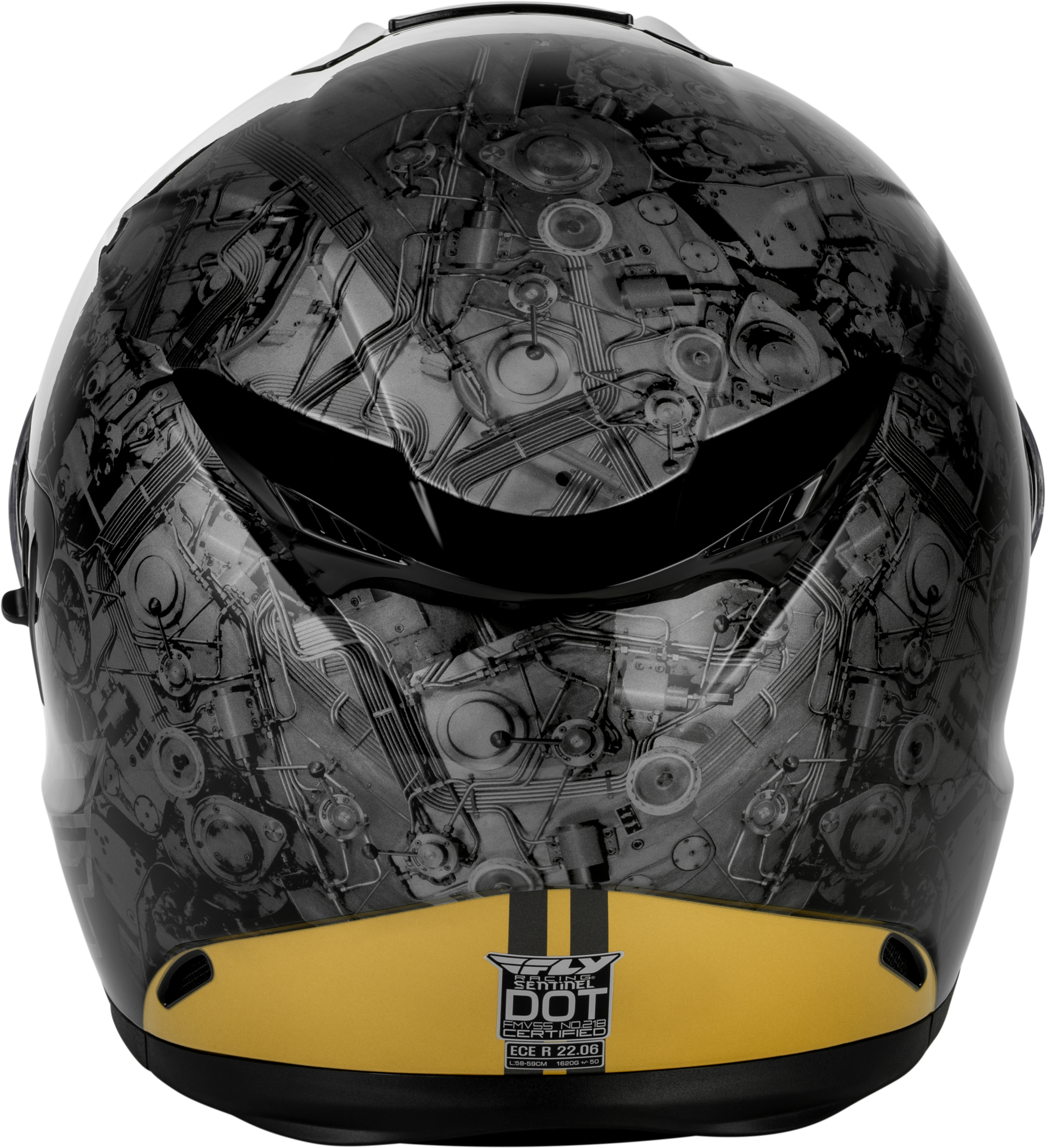 Sentinel Mech Helmet Black/Grey/Gold Lg