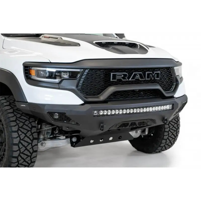 Stealth Fighter Front Bumper F620153030103 A.Desert Des for rugged RAM trucks, featuring a sleek design and integrated LED light bar.