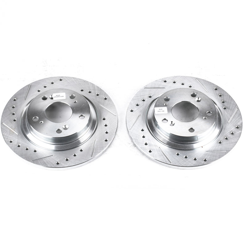 PowerStop JBR928XPR Power Stop 00-09 Honda S2000 Rear Evolution Drilled & Slotted Rotors - Pair