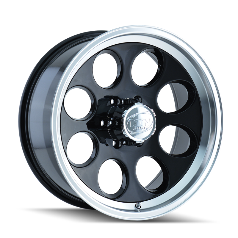 ION Wheels 171-6881B ION Type 171 16x8 / 8x165.1 BP / -5mm Offset / 130.8mm Hub Black/Machined Wheel