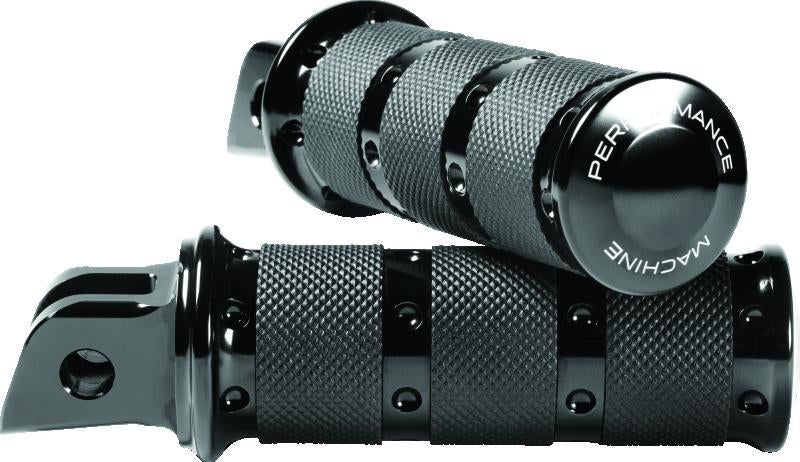 Performance Machine 0035-1247M-B Performance Machine Footpegs XLS Rider - Black Ano
