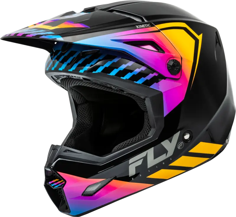 F73-8655L Kinetic Menace Helmet Black/Sunrise Lg - RV and Auto Parts