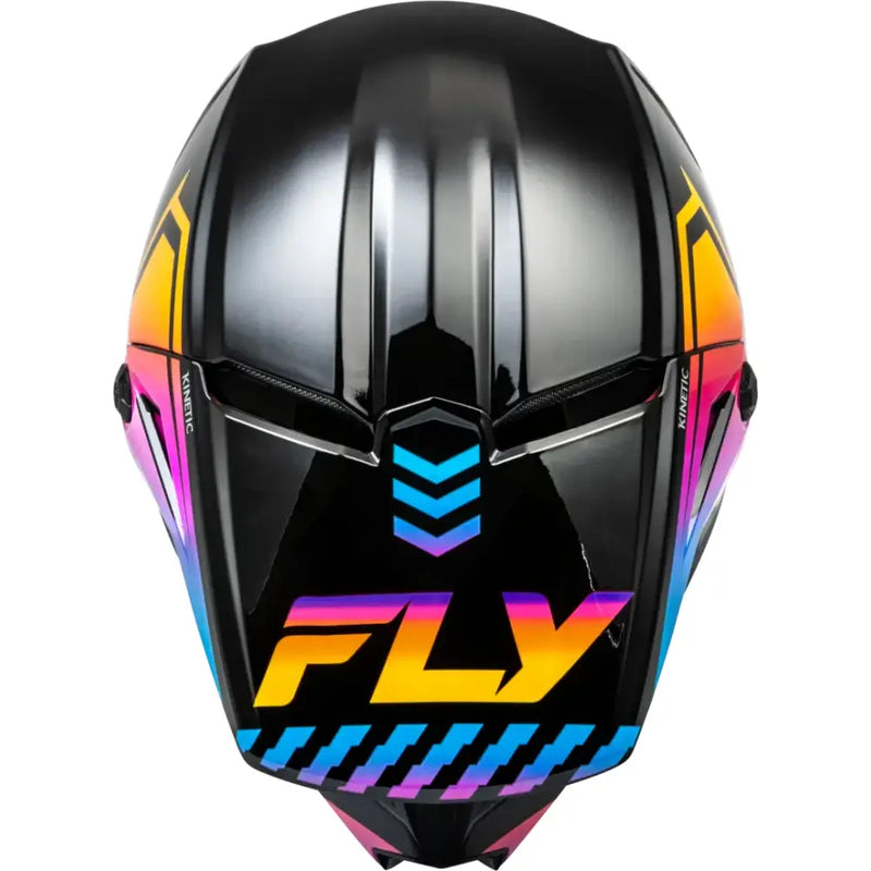F73-8655YM Youth Kinetic Menace Helmet Black/Sunrise Ym - RV and Auto Parts