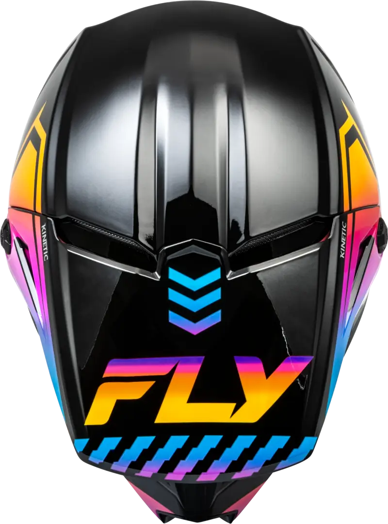 F73-8655YS Youth Kinetic Menace Helmet Black/Sunrise Ys - RV and Auto Parts