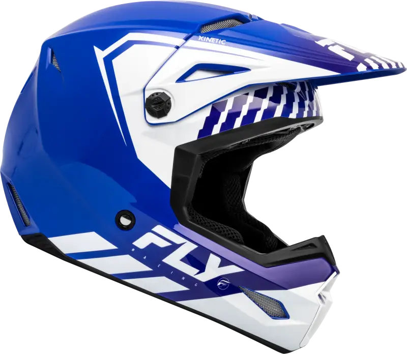 F73-8656L Kinetic Menace Helmet Blue/White Lg - RV and Auto Parts