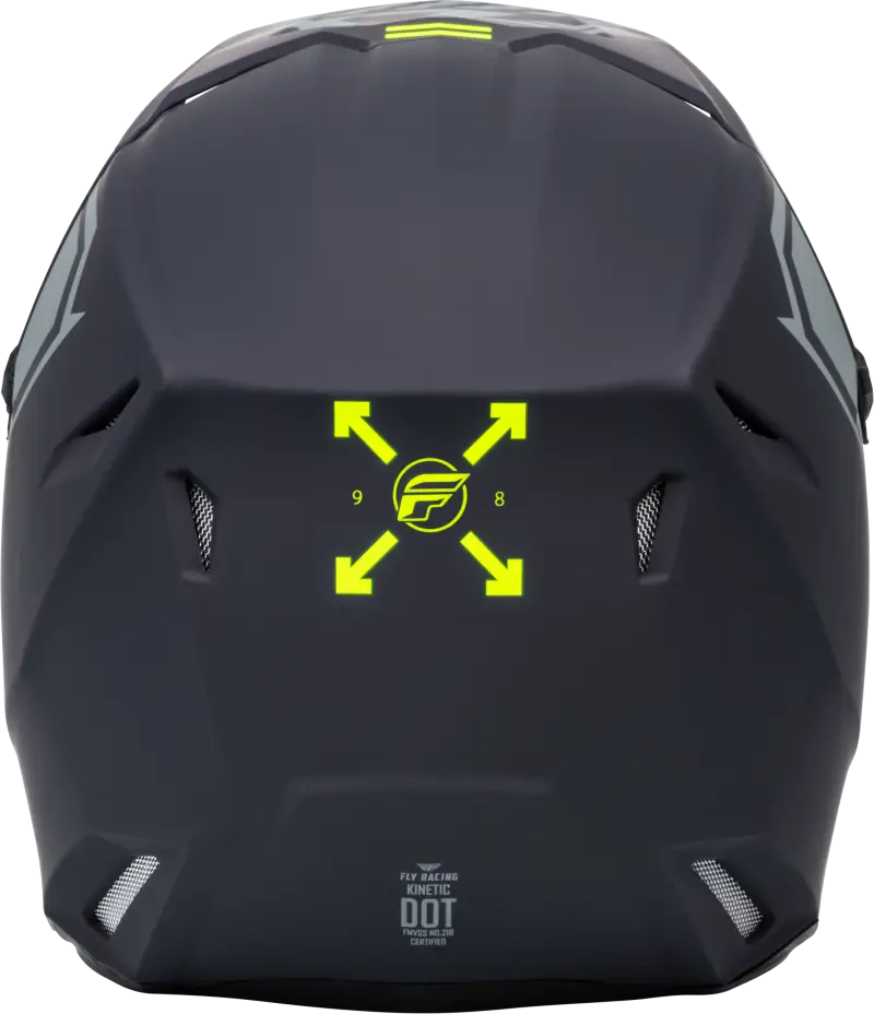 F73-8657M Kinetic Menace Helmet Matte Grey/Hi Vis Md - RV and Auto Parts